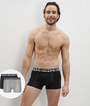 2er-Pack Anti-Transpirant-Boxershorts schwarz/hellgrau - 3D Flex Air