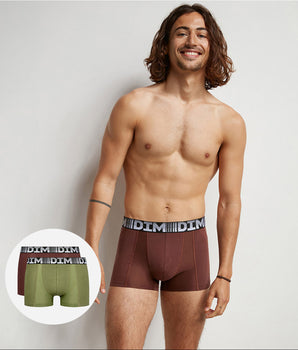 2er-Pack Anti-Transpirant-Boxershorts khaki/braun - 3D Flex Air