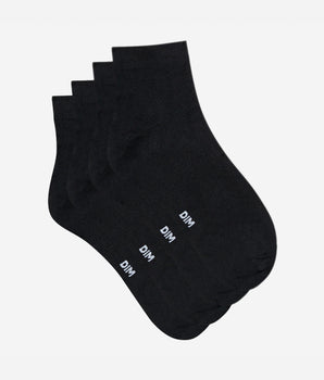 2er-Pack Damensocken aus Mikrofaser schwarz - DIM Skin