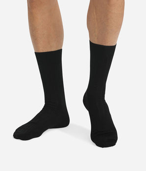 2er-Pack schwarze Herrensocken aus schottischem Garn