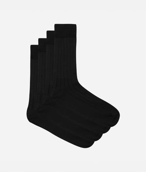 2er-Pack schwarze Herrensocken aus schottischem Garn