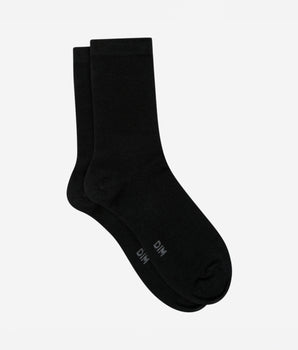 Schwarze Damensocken aus weicher Wolle mit Viskose