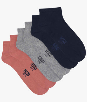 3er-Pack Herren-Socken aus Baumwolle Marine Rose Dim