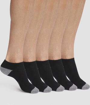 Packung mit 5 Paar schwarzen Baumwollsocken für Herren EcoDim Sport