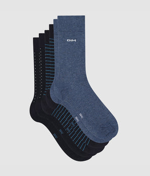 3er-Pack Herrensocken aus Baumwolle marineblau/jeansblau - Cotton Style