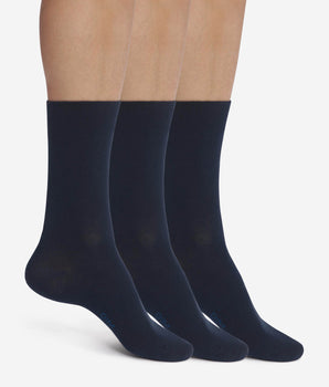 Packung mit 3 Paar Herrensocken Navy Blue Dim Cotton Comfort