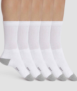 Packung mit 5 Paar Herrensocken Weiß und Grau EcoDim Sport