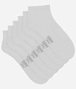 Packung mit 3 Paar kurzen Herrensocken White Dim Cotton