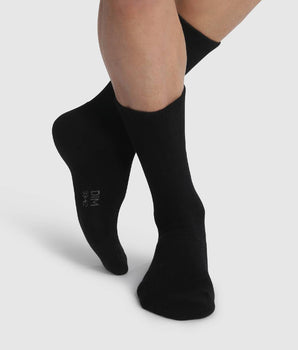 2er-Pack schwarze Herren-Outdoor-Socken