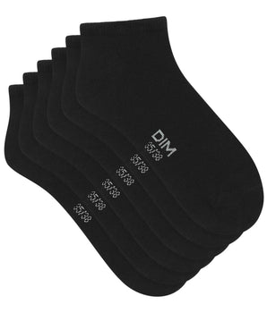 Packung mit 3 Paar kurzen Damensocken Black Dim Cotton