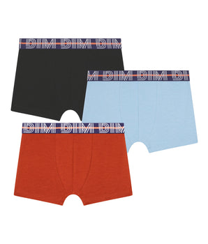 3er-Pack Boxershorts für Jungen Blau Rot Grafikgürtel Dim Stretch-Baumwolle