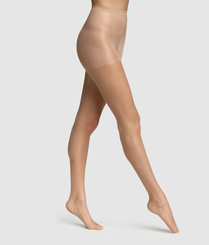 Beige transparente Strumpfhose mit Nude-Effekt 17D - Body Touch