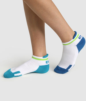 2er-Pack Kindersocken im Retro-Style blau/grün - DIM Sport