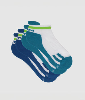 2er-Pack Kindersocken im Retro-Style blau/grün - DIM Sport