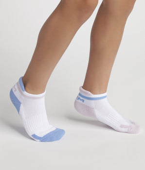 2er-Pack Unisex-Socken im Retro-Style lila/blau - DIM Sport