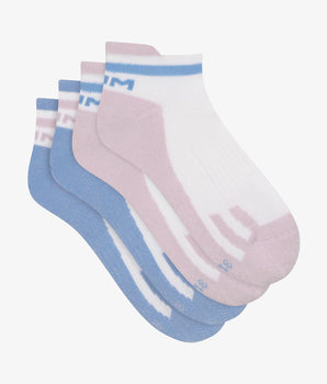 2er-Pack Unisex-Socken im Retro-Style lila/blau - DIM Sport