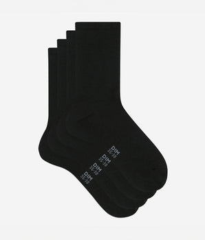 2er-Pack schwarze Damensocken aus veredelter Baumwolle