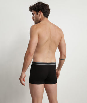 Schwarze Boxershorts aus Modal-Baumwolle im Retrostil - DIM Elegant