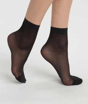 2er-Pack transparente Socken 20D mit Lycra® in Schwarz - Ultra Resist