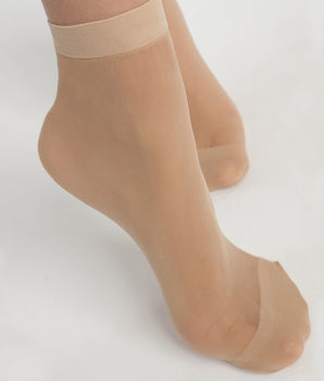 2er-Pack transparente Socken 20D mit Lycra® in Nude - Ultra Resist