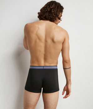 Schwarze Piqué Boxershorts aus Modal-Baumwolle - DIM Smart