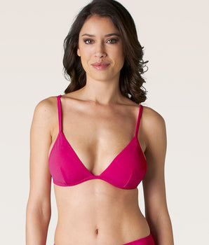 Fuchsia weicher Bikini-Oberteil ohne Bügeln