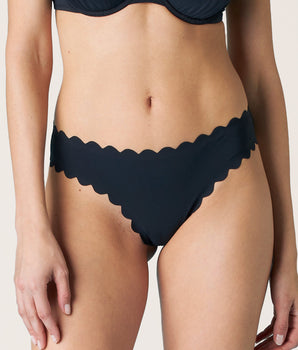 Schwarze Mikrofaser Bikini-Slip im Brazilian-Schnitt