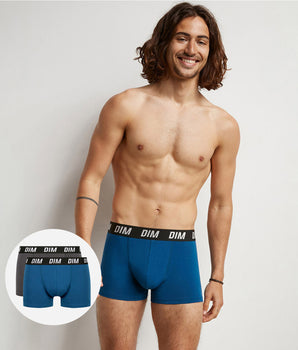 2er-Pack blau/graue Boxershorts mit Wärmeregulierung - Regul'Activ