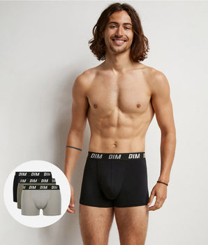 3er-Pack grün/schwarze Boxershorts mit Wärmeregulierung - Regul'Activ