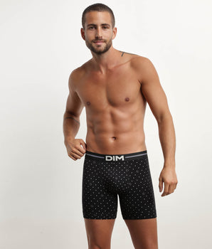 Schwarze Boxershorts aus Mikrofaser mit Logo-Print - Icons Essentiel