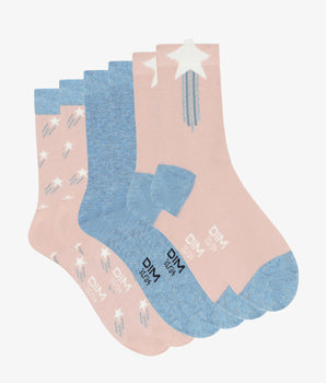 3er-Pack Kindersocken aus Baumwolle mit Sternmotiv - Cotton Style