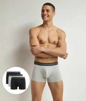 3er-Pack Herren-Boxershorts aus Bio-Baumwolle Black Grey Dim Good