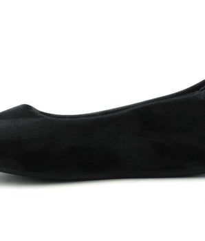 Schwarze Damenslipper im Ballerina-Stil