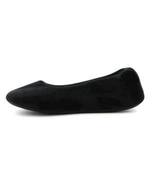 Schwarze Damenslipper im Ballerina-Stil