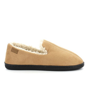 Kamelbraune Damen Slip-ons mit Teddyfutter