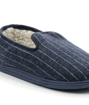 Dunkelblau gestreifte Herren Slip-ons