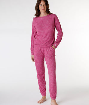 Langes Pyjama-Set in rosa