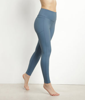 Damen-Sport-Leggings aus formender Mikrofaser Blue Jean Dim Move