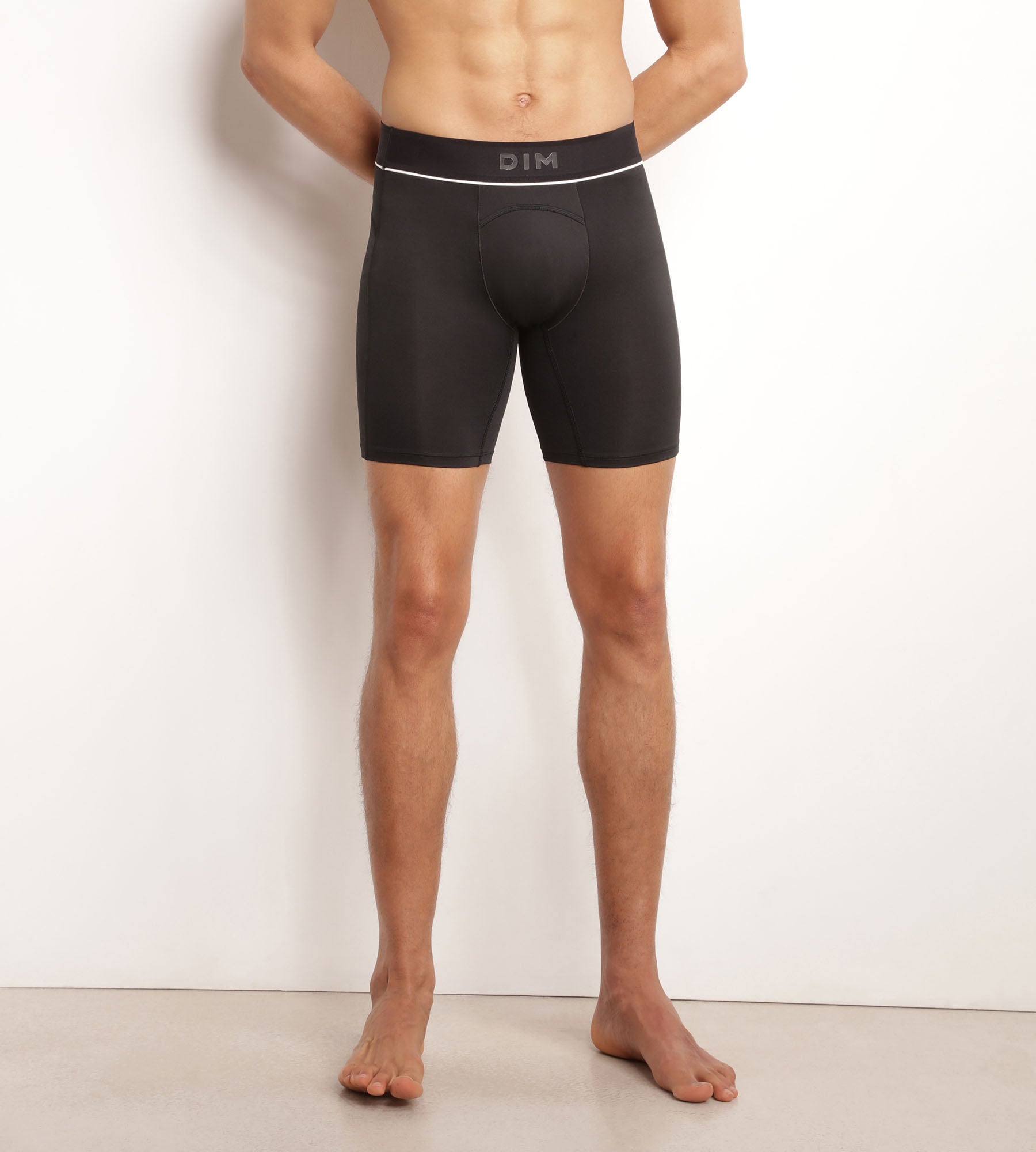 Herren-Boxershorts aus Mikrofaser und Mesh Black Dim Move