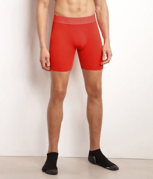 Herren-Boxershorts aus Mikrofaser und Mesh Red Dim Move