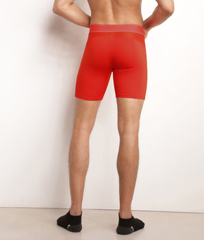 Herren-Boxershorts aus Mikrofaser und Mesh Red Dim Move