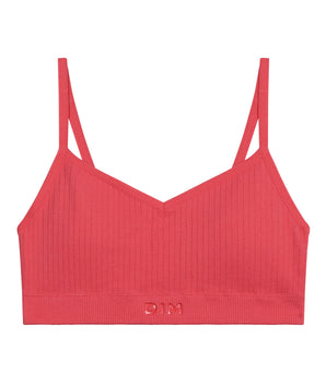 Mädchen-Bustier aus Mikrofaser mit abnehmbaren Schaumstoffeinlagen rosa - Dim