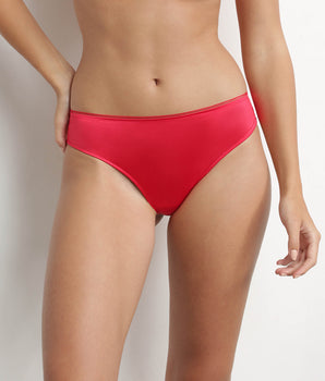 Tanga für Damen aus satinierter Mikrofaser in Rot - Dim Chéri