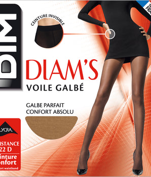 Dunkelbraune transparente Strumpfhose mit Shaping-Effekt  22D - Diam’s Voile Galbé