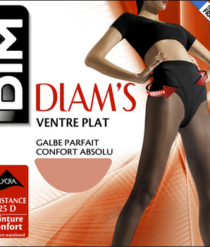 Dunkle Strumpfhose mit Bauch-weg-Effekt 25D - Diam’s Ventre Plat