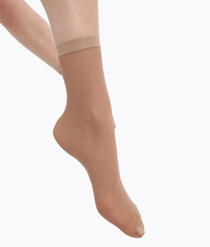 4er-Pack semi-transparente Socken 27D dunkelbeige - EcoDIM