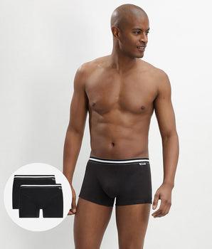 2er-Pack Boxershorts aus Stretch-Baumwolle schwarz - EcoDIM