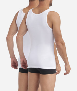 Lot de 2 débardeurs homme en coton Blanc EcoDim